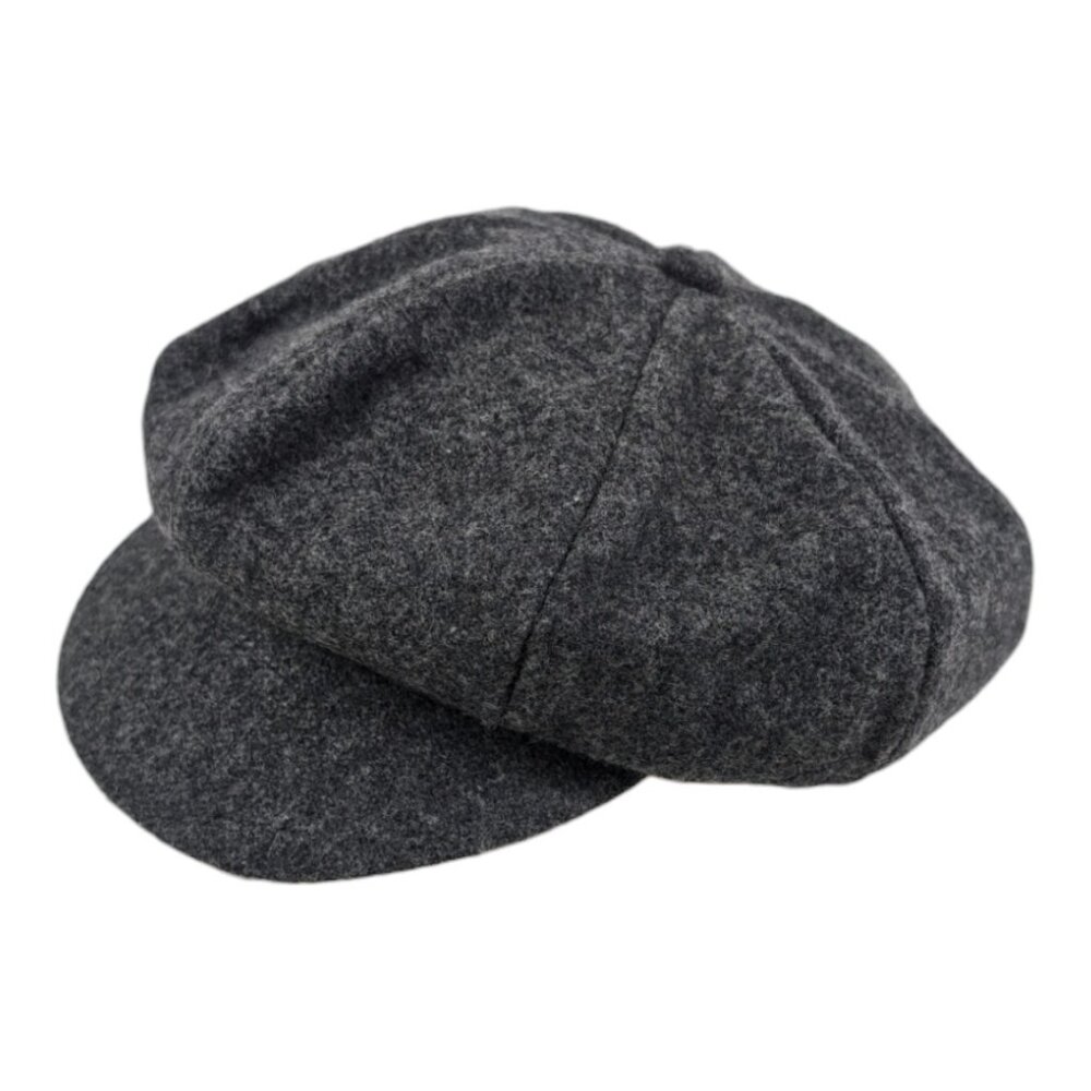 Midway Industries Newsboy Style Wool Blend Gray Cap Hook and Loop